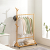 Imagen de Perchero c/Ruedas Madera Color Natural 70X35X155 cm