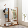 Imagen de Perchero con Ruedas Madera Caoba 100X35X155 cm