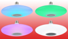 Imagen de Luz Disco RGB UFO con Parlante Bluetooth y Control 60W