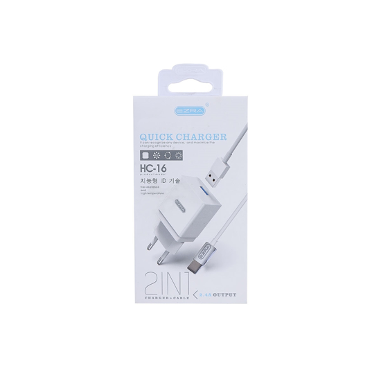 Imagen de Cargador Con Cable Tipo-C HC16