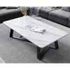 Imagen de Mesa Ratona Nórdica Imitación Mármol Blanco 120x60x46cm