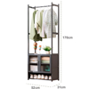 Imagen de Perchero Bambu de Pie 52x31x170cm 3 Estantes Gris