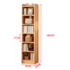 Imagen de Estantería Biblioteca 30x180 cm Color Natural 6 Estantes