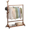 Imagen de Perchero c/Ruedas Madera Color Caoba 80X35X155 cm