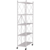 Imagen de Repisa Metálica Plegable 5 estantes Blanco con Ruedas