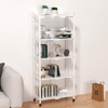 Imagen de Repisa Metálica Plegable 5 estantes Blanco con Ruedas