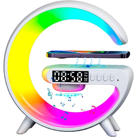 Imagen de Veladora Portatil RGB Cargador Parlante Inalambrico Bluetooth