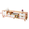 Imagen de Rack TV Madera Minimalista 4 Cajones 140 cm Color Natural y Blanco