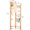 Imagen de Perchero Esquinero de Madera Bambú 37x170 cm Caoba