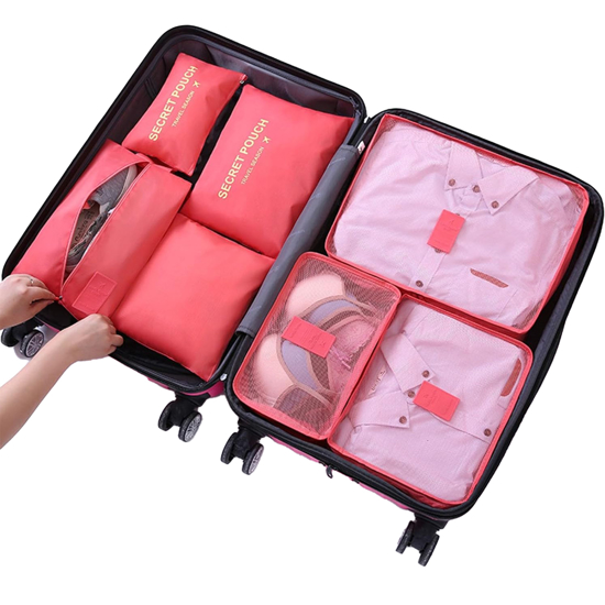 Imagen de Set de Viaje Organizador para Valijas de 6 Piezas 113-1 Varios Colores