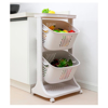 Imagen de Carro Organizador 2 Cestos y estante para Baño Cocina
