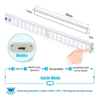 Imagen de Tira LED Magnética Recargable 30 cm con Sensor (Luz Cálida)