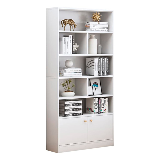 Imagen de Estantería Biblioteca 6 Niveles Blanca 178x60 cm
