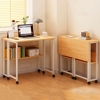 Imagen de Pequeño Escritorio MDF Metal Plegable con Ruedas 80x58x74 cm