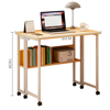 Imagen de Pequeño Escritorio MDF Metal Plegable con Ruedas 80x58x74 cm