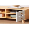 Imagen de Rack TV Madera Minimalista 3 Cajones 140 cm Natural y Blanco
