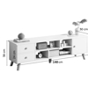 Imagen de Rack TV Madera Minimalista 3 Cajones 140 cm Natural y Blanco