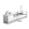 Imagen de Rack TV Madera MDF 4 Cajones 1 Estante 140cm Natural