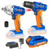 Imagen de Set Llave de Impacto 20V con Atornillonador 20V WADFOW WCK2017
