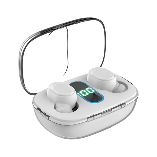 Imagen de Auricular Bluetooth Y90 con Pantalla Digital Blanco