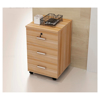 Imagen de Mueble 3 Cajones Cerradura Oficina Mesa de Luz con Ruedas