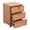 Imagen de Mueble 3 Cajones Cerradura Oficina Mesa de Luz con Ruedas
