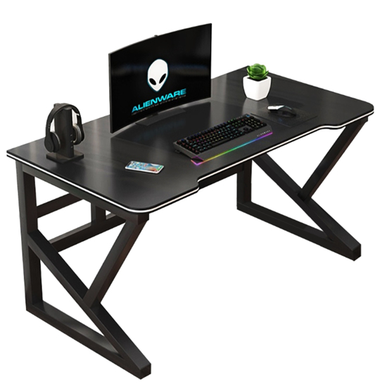 Imagen de Escritorio Gamer Negro Carbono 100x60 cm Hierro y Madera