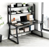 Imagen de Escritorio Madera Hierro con 3 Estantes 120x60cm Negro