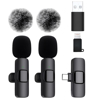Imagen de Micrófono Solapero Inalámbrico Pack X2 USB, USB-C, Lightning