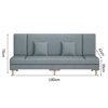 Imagen de Sillón Sofá Cama Plegable 2 Cuerpos Gris 180cm