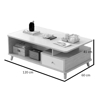 Imagen de Mesa Ratona Auxiliar 120x60cm Natural Estante Cajón