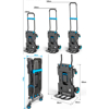 Imagen de Carro de Carga 2 en 1 Plegable Hasta 150Kg 4 Ruedas