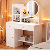Imagen de Escritorio Tocador con Espejo Luz LED 3 Cajones 80cm