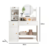 Imagen de Escritorio Tocador con Espejo Luz LED 3 Cajones 80cm