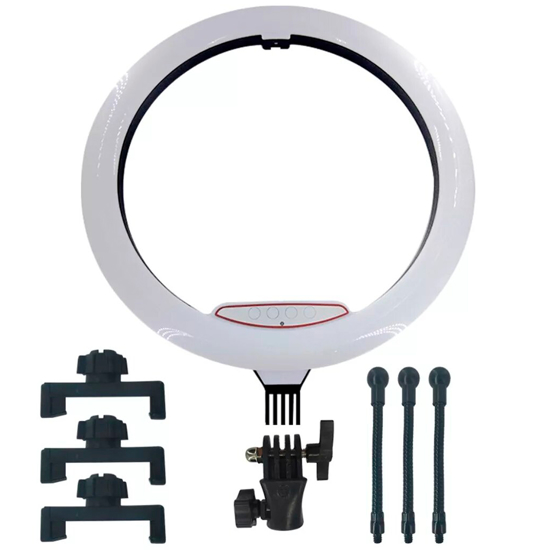 Imagen de Aro de Luz LED 22"/55cm 3 Sop. Celular 3 Modos de Luz