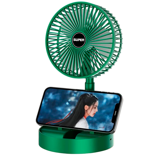 Imagen de Ventilador Extensible Recargable Con Soporte Para Celular