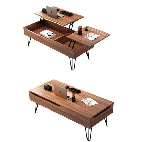 Imagen de Mesa Ratona Auxiliar Doble Elevación 120cm con Patas