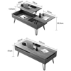 Imagen de Mesa Ratona Auxiliar Doble Elevación 120cm con Patas