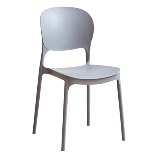 Imagen de Silla de Comedor con Respaldo Gris Mate