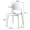 Imagen de Silla de Comedor con Respaldo Gris Mate