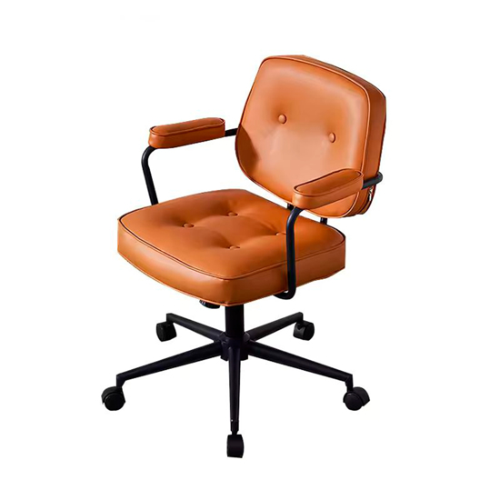 Imagen de Silla De Escritorio Oficina Vintage Cuero Sintético