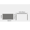 Imagen de Mesa Auxiliar Notebook Regulable Cama 120cm Ruedas