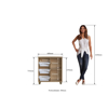 Imagen de Organizador De Cocina Miel Y Blanco 75x68x38cm