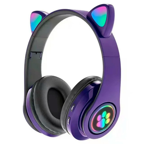 Imagen de Auricular Bluetooth Con Orejas Y Luces Led RGB
