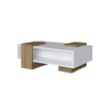 Imagen de Mesa Ratona Sense Blanca Y Miel 90x57.6x32.8cm