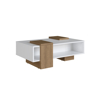 Imagen de Mesa Ratona Sense Blanca Y Miel 90x57.6x32.8cm