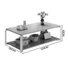 Imagen de Mesa Ratona 2 Niveles Nórdica Estante 120x60 cm