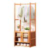 Imagen de Perchero Bambu de Pie 52x31x170cm 3 Estantes Color Natural