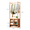 Imagen de Perchero Bambu de Pie 52x31x170cm 3 Estantes Color Natural