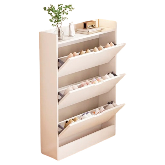 Imagen de Zapatero Blanco 3 Niveles con Estante